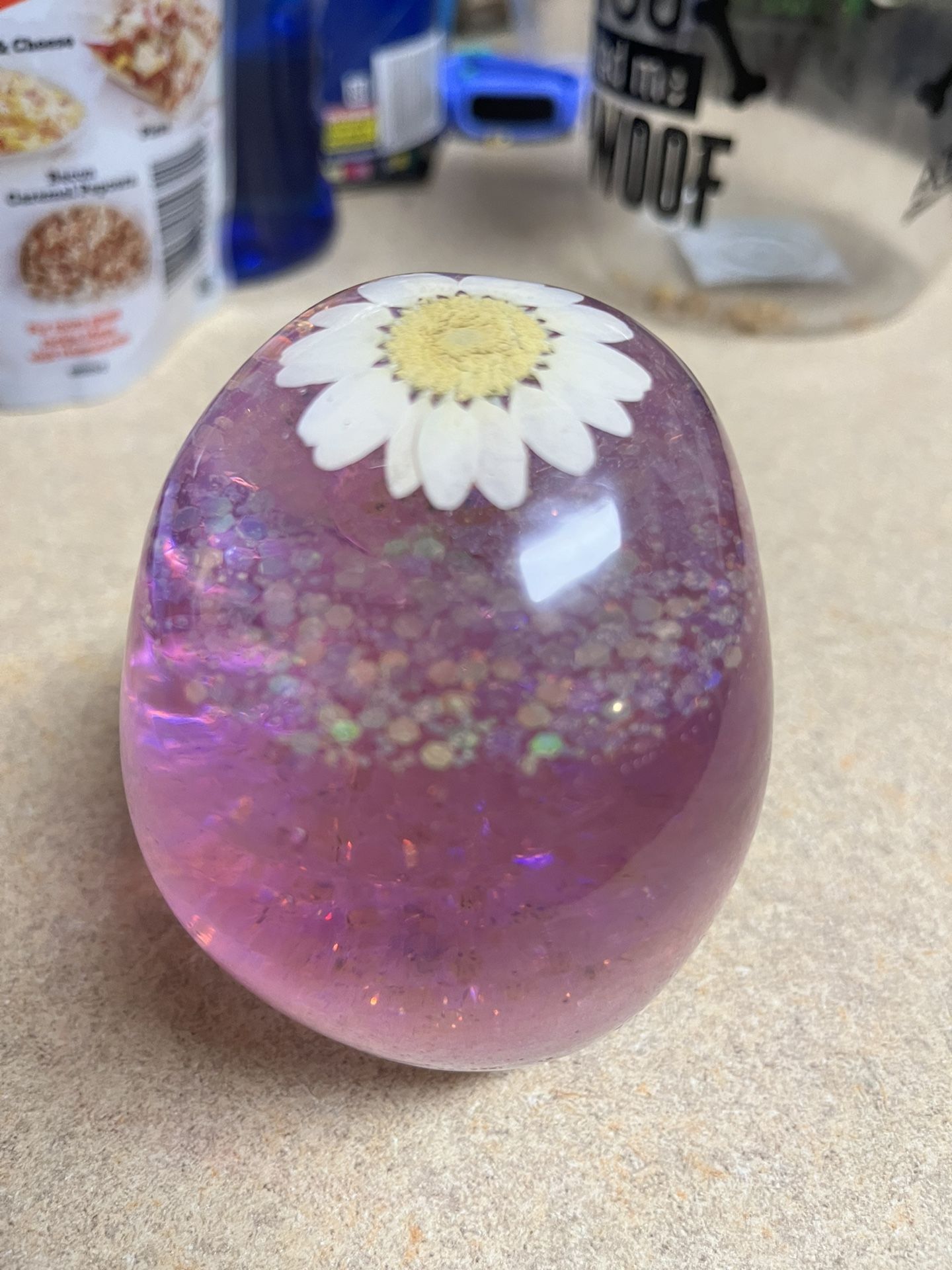 Skull With Sparkle And Flower