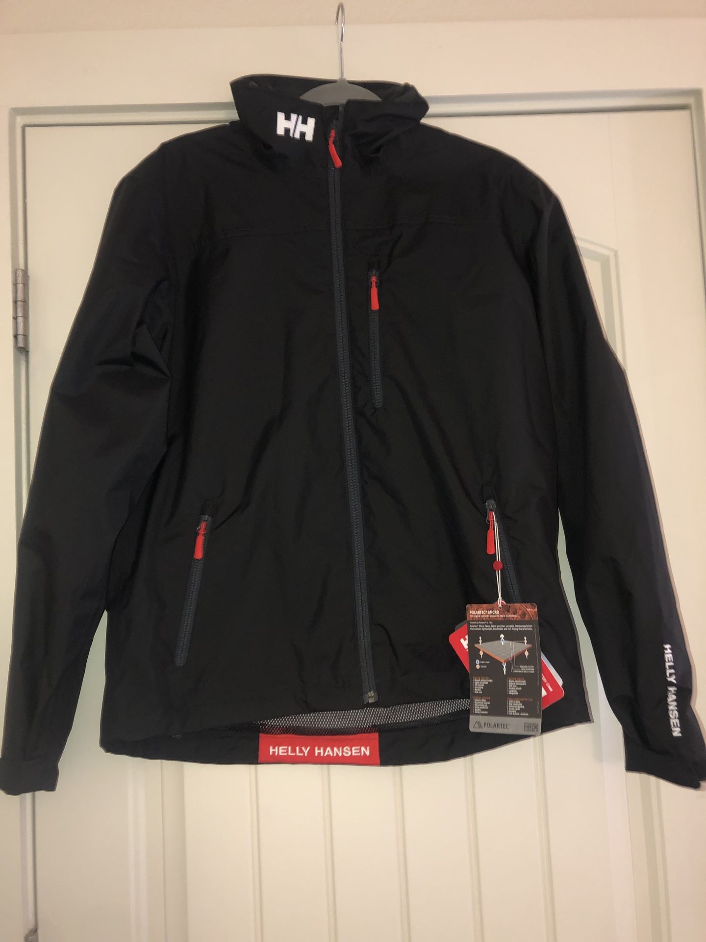 Helly Hansen Crew Mid layer Fleece Lined Waterproof Jacket/ Size M