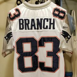 ,FL New England Patriots Deion Branch#83 Stitched Jersey Brand Reebok Size 48 Thumbnail
