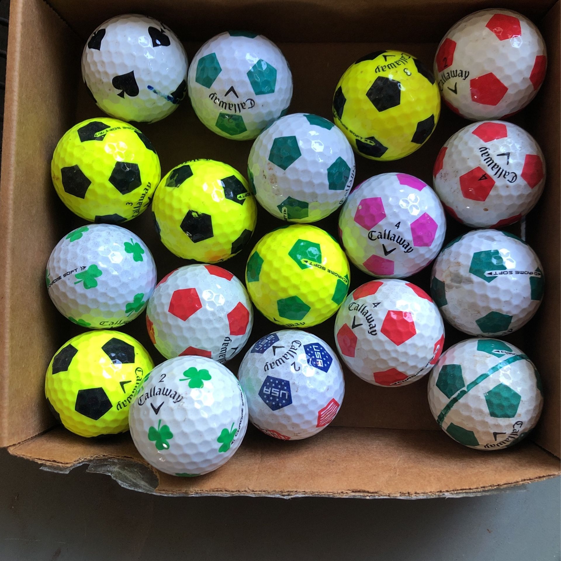 Box Of Callaway Truvis Golf Balls 18 Toal