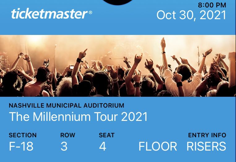 MILLENNIUM TOUR 2021 Tickets For Nashville 