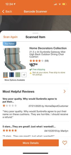 Home Decorators Collection 21 5 X 44 Sunbrella Gateway Mist High Back Outdoor Dining Chair Cushion For In Long Beach Ca Offerup - Home Decorators Collection Outdoor Chair Cushions