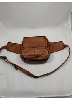 Fanny Pack Genuine Columbian Leather Adjustable Belt to 46 Brown Waist Belt Nice Thumbnail