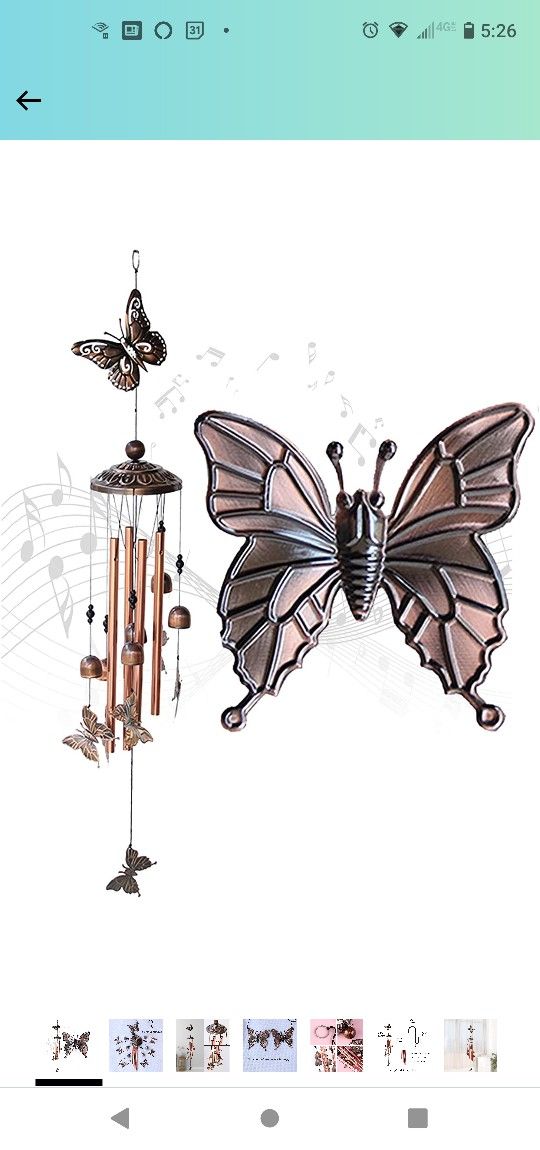New! Wind Chime for Outside, Patio, Porch, Garden, Backyard Sympathy Memorial Wind Chimes Great Gift for Outdoor Indoor Decor Aluminum Tubes Wind Bell