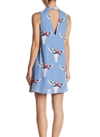 Peach Love California Dress Blue