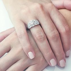 "Queen Princess Diamonds Zircon Eternity Rings for Women, PD490
 
 Thumbnail