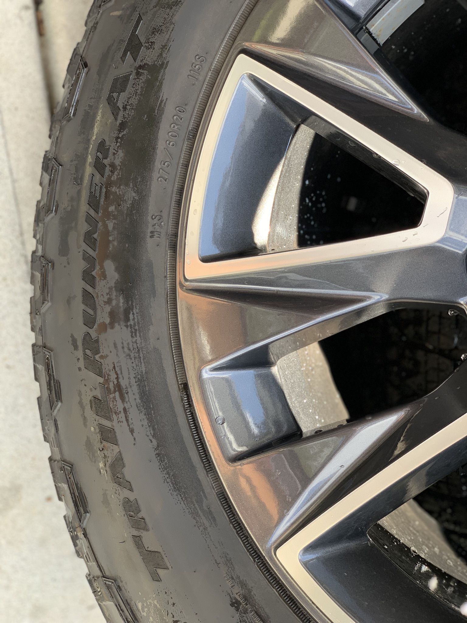 SET OF WHEELS AND TIRES 20”