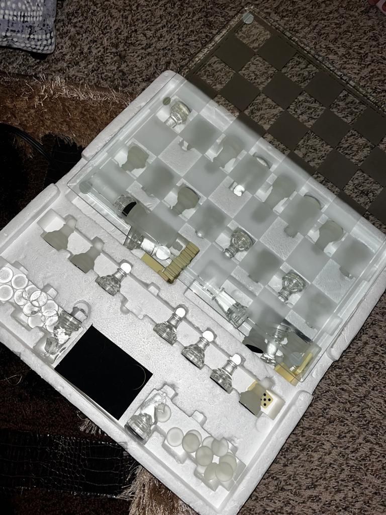 Glass Checkers And Chess