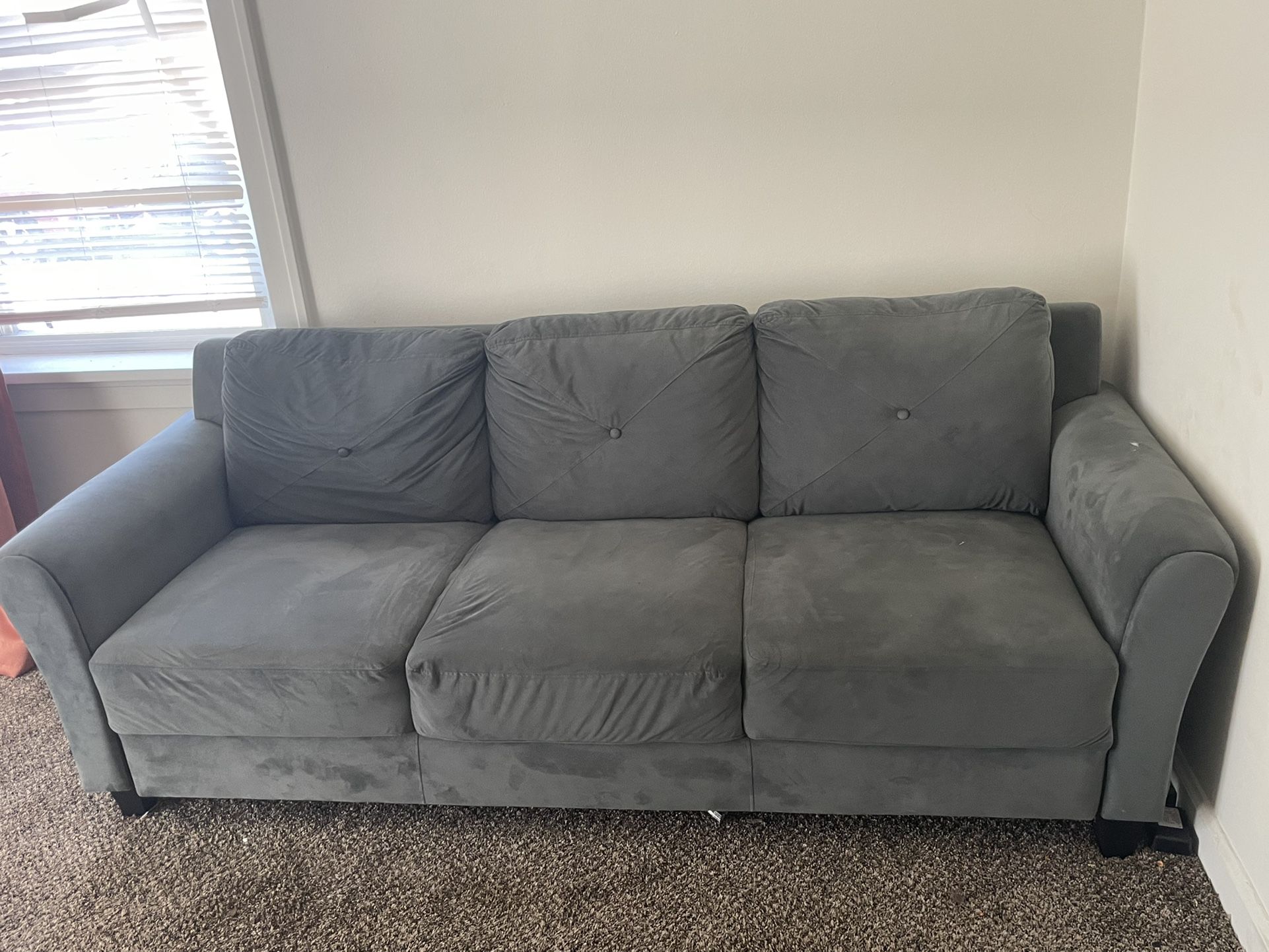 Beautiful Blue Grey Barely Worn in Couch 