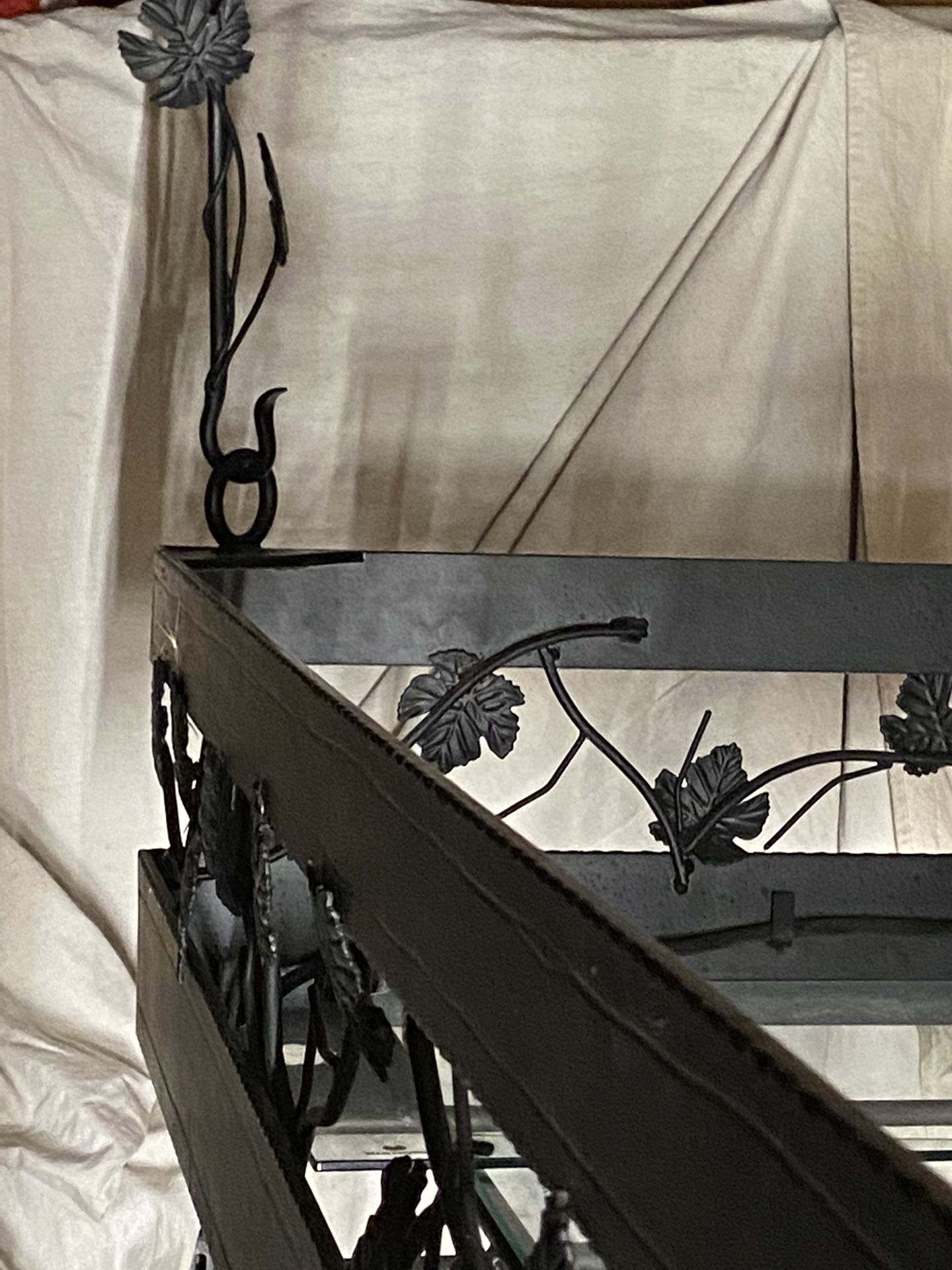 86” Wrought Iron Over Kitchen Island Pot Rack/chandelier