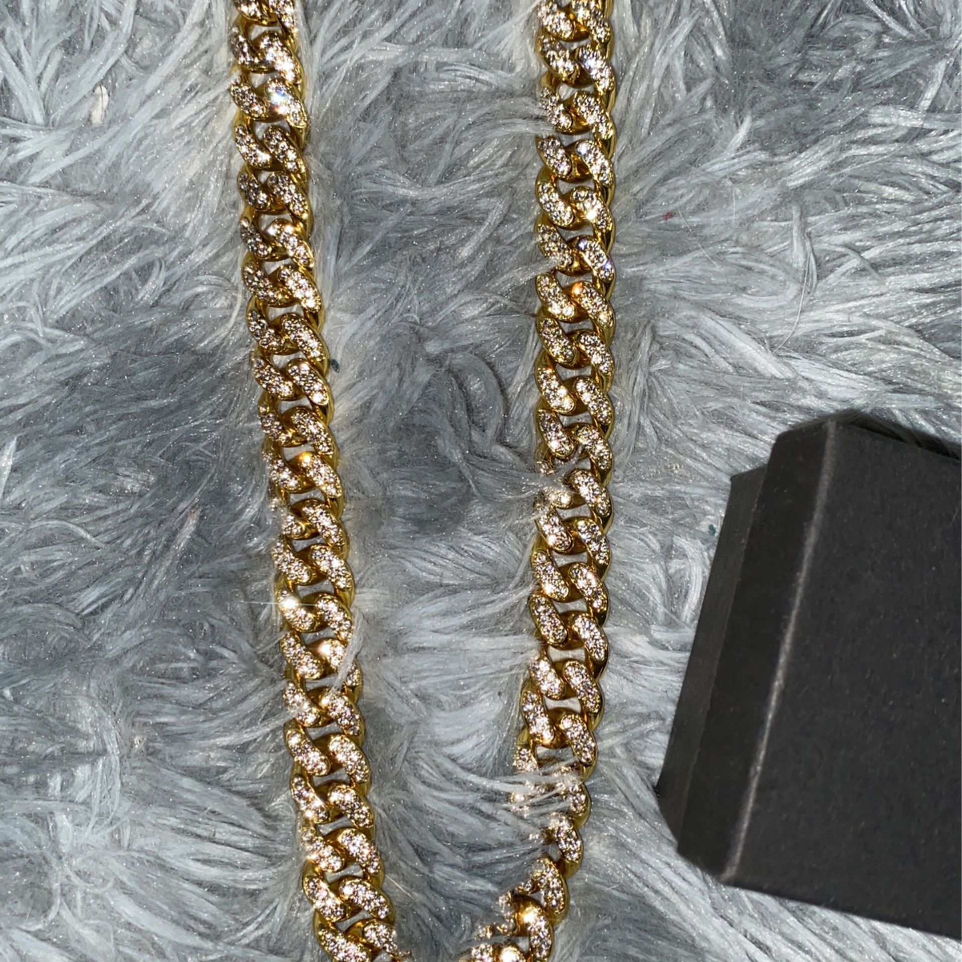 gold stainless steel cuban necklace