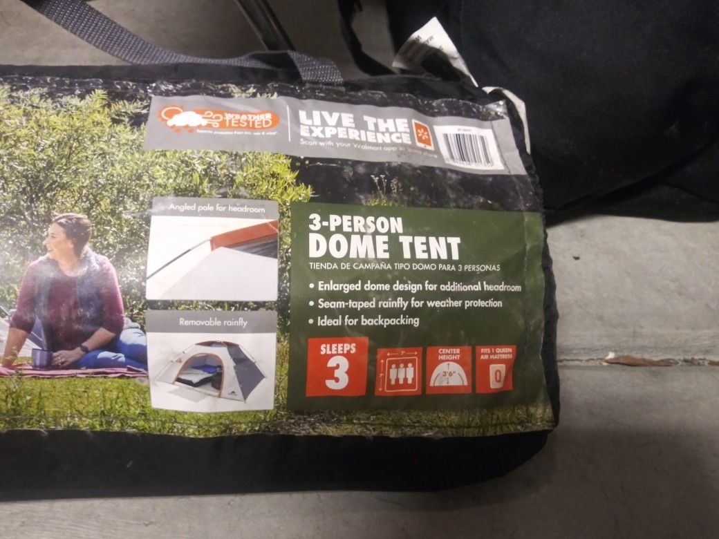 Carribou Wood Burning Camp Stove & Ozark Trail 3-Man Dome Tent Bundle