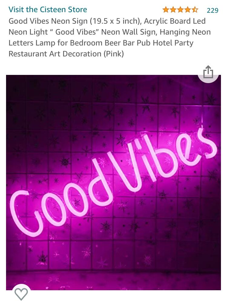 Good Vibes Neon Sign (19.5 X 5 Inch)
