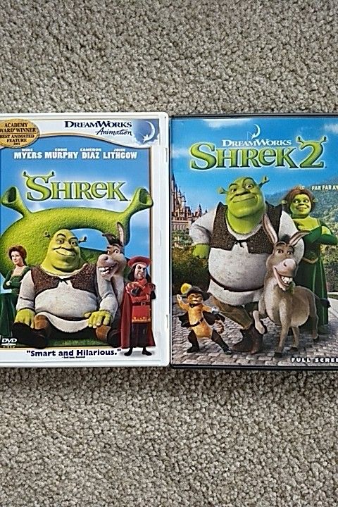 Shrek 1 and 2 DVDs