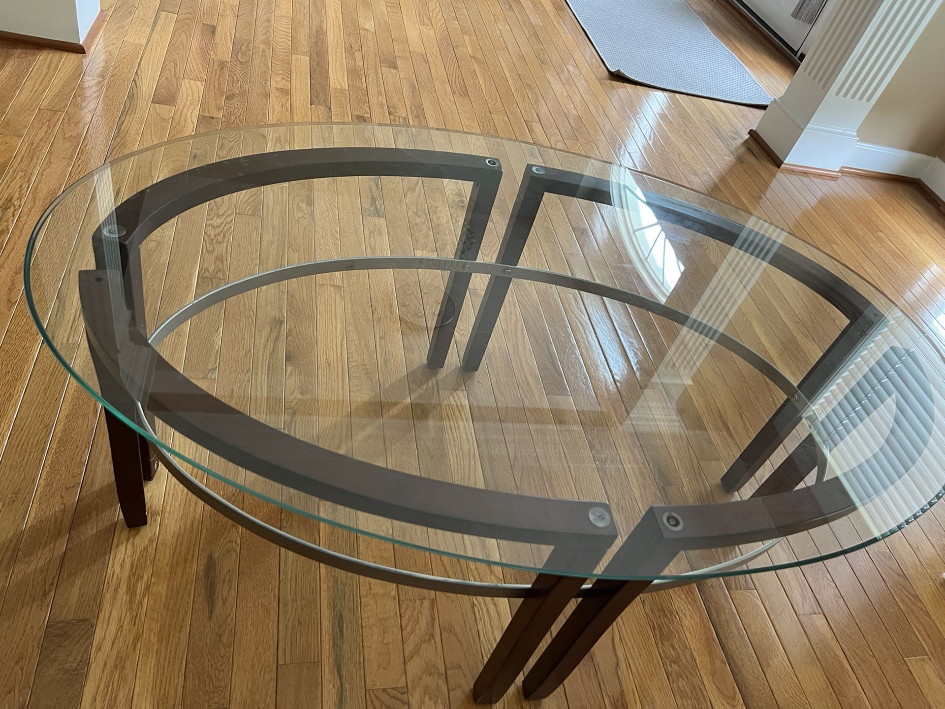 Wood And Glass Center Table