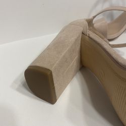 NWT A New Day Blush Suede Heeled Sandals Womens Thumbnail