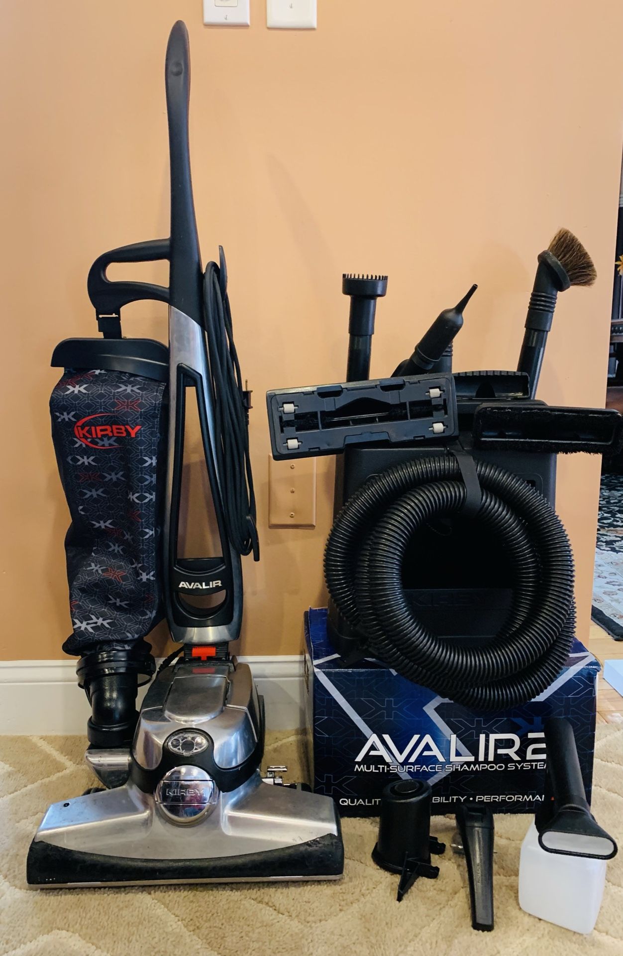 Kirby Avalir vacuum cleaner with attachments