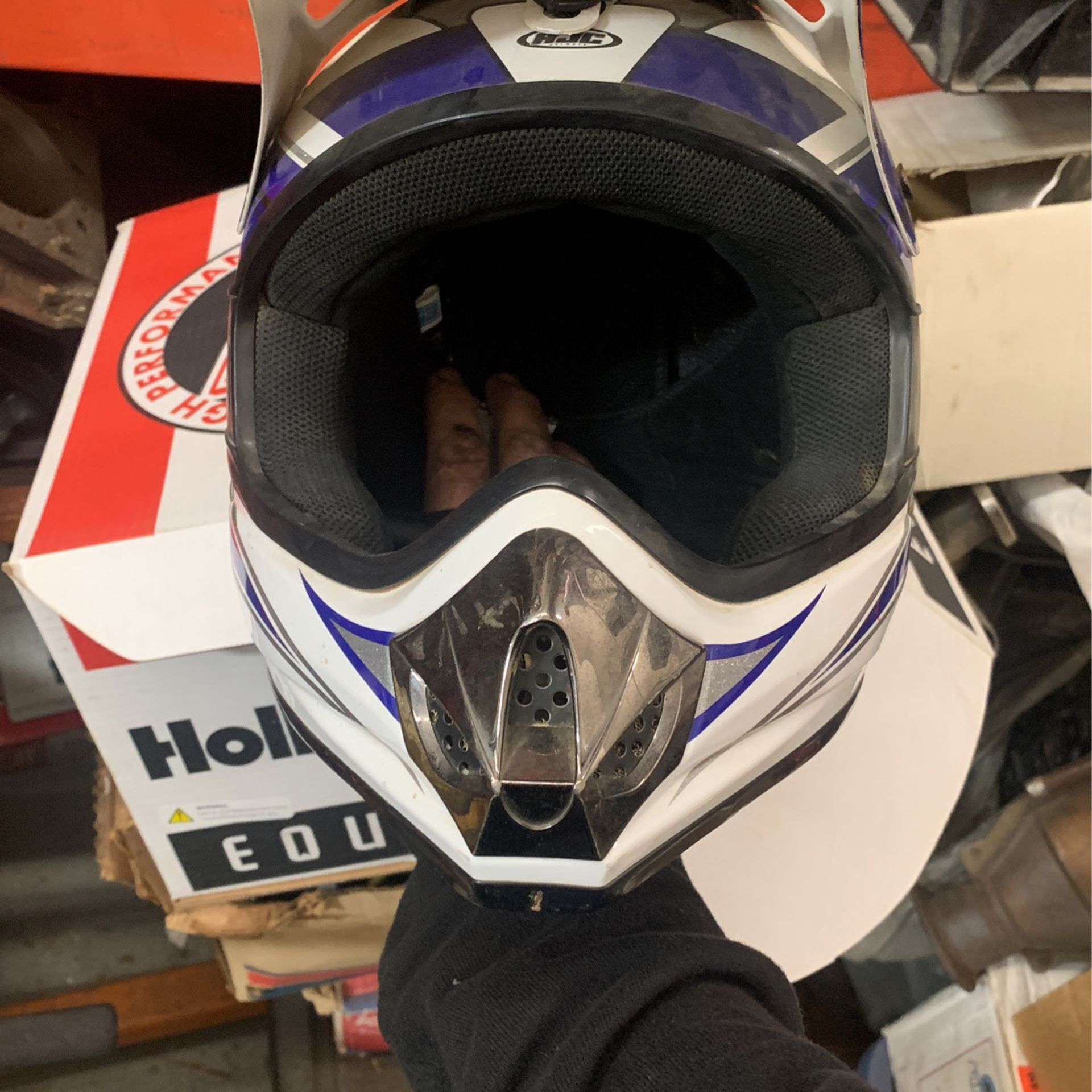 Multiple Dirt Bike Helmets Medium And XL