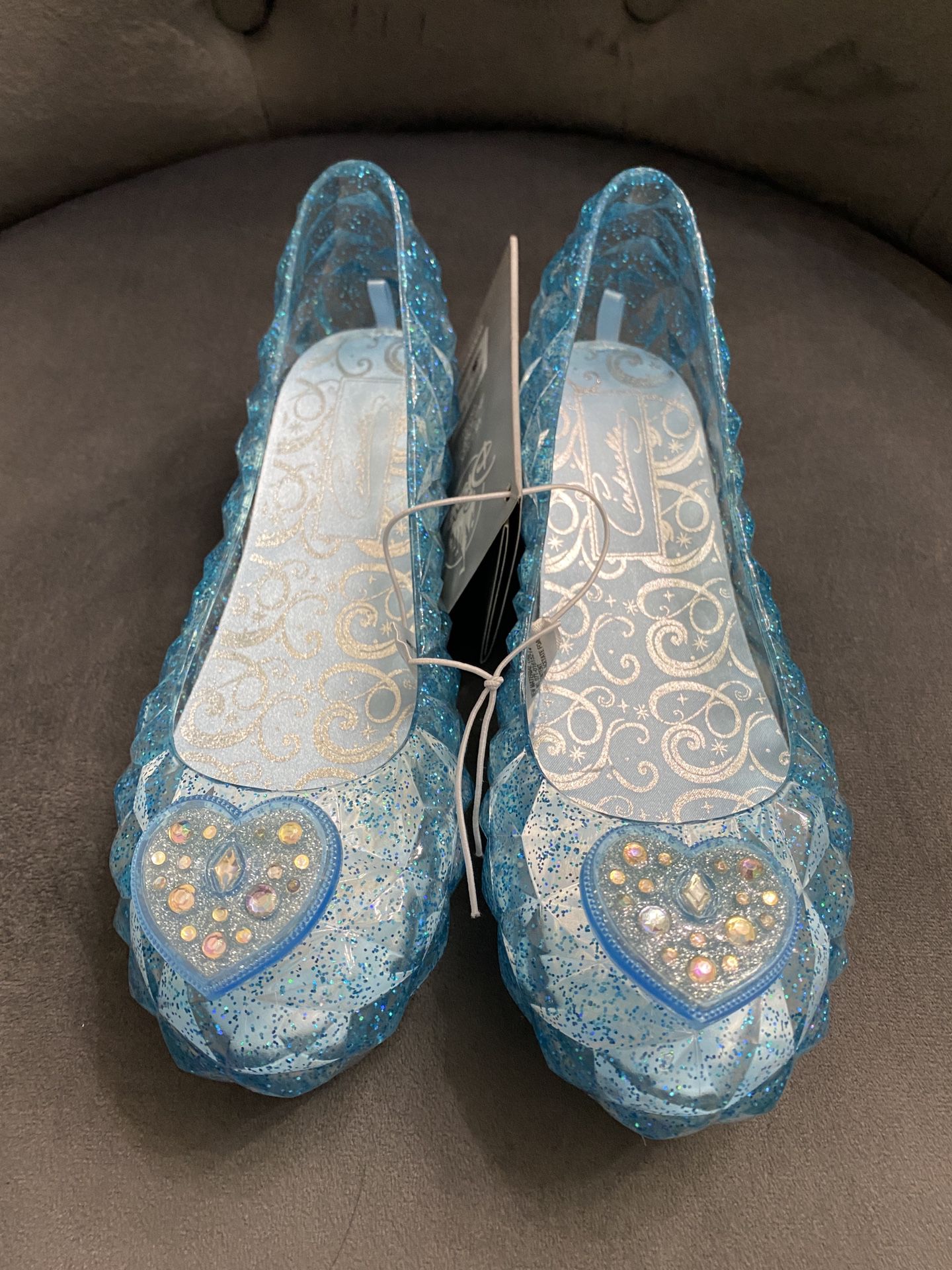 Disney Cinderella Light-Up Costume Shoes Slippers Kids Size 2
