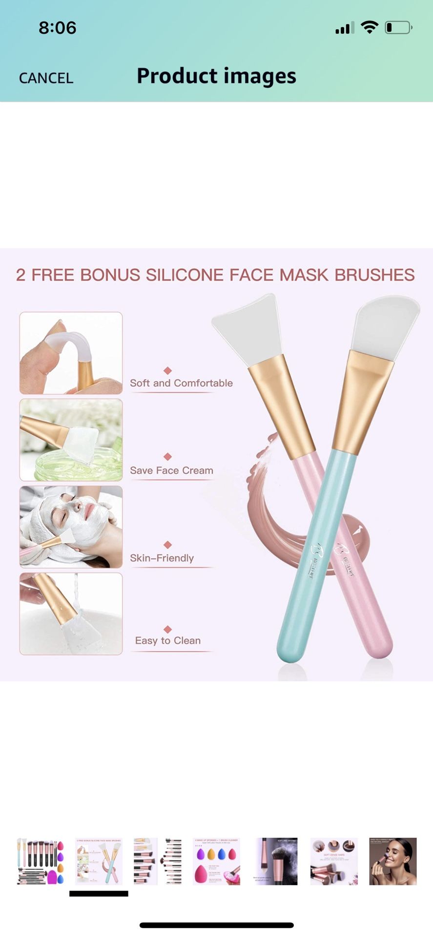 BESTOPE Makeup Brushes 16Pcs Professional Makeup Brush Set 2 Silicone Face Mask Brushes&4 Blender Sponge&1 Brush Cleaner Premium Synthetic Foundation