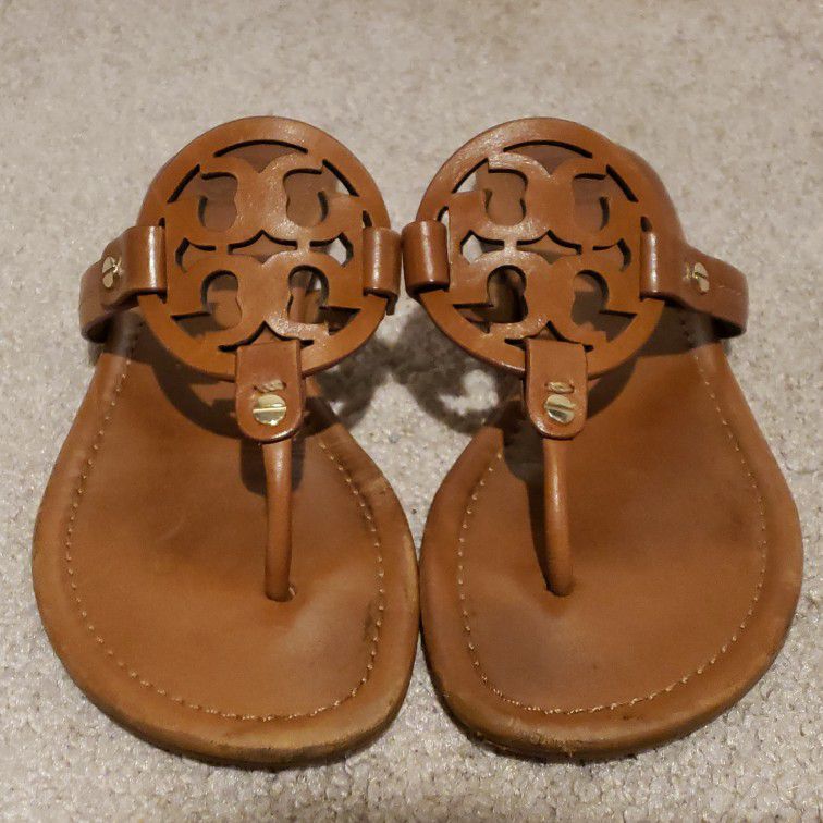 Tory Burch Vintage Vachetta Miller Sandals Size 7.5
