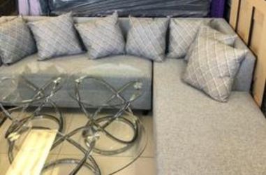 new Gris sectional furniture with pillows included Thumbnail