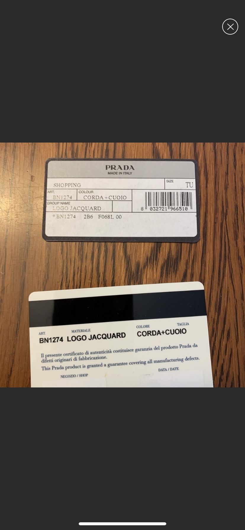 Authentic Prada Logo Jacquard bag