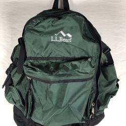 LL Bean Travel 25L Large Hiking Camera Hip Belt Backpack Green Black Shoulder Thumbnail