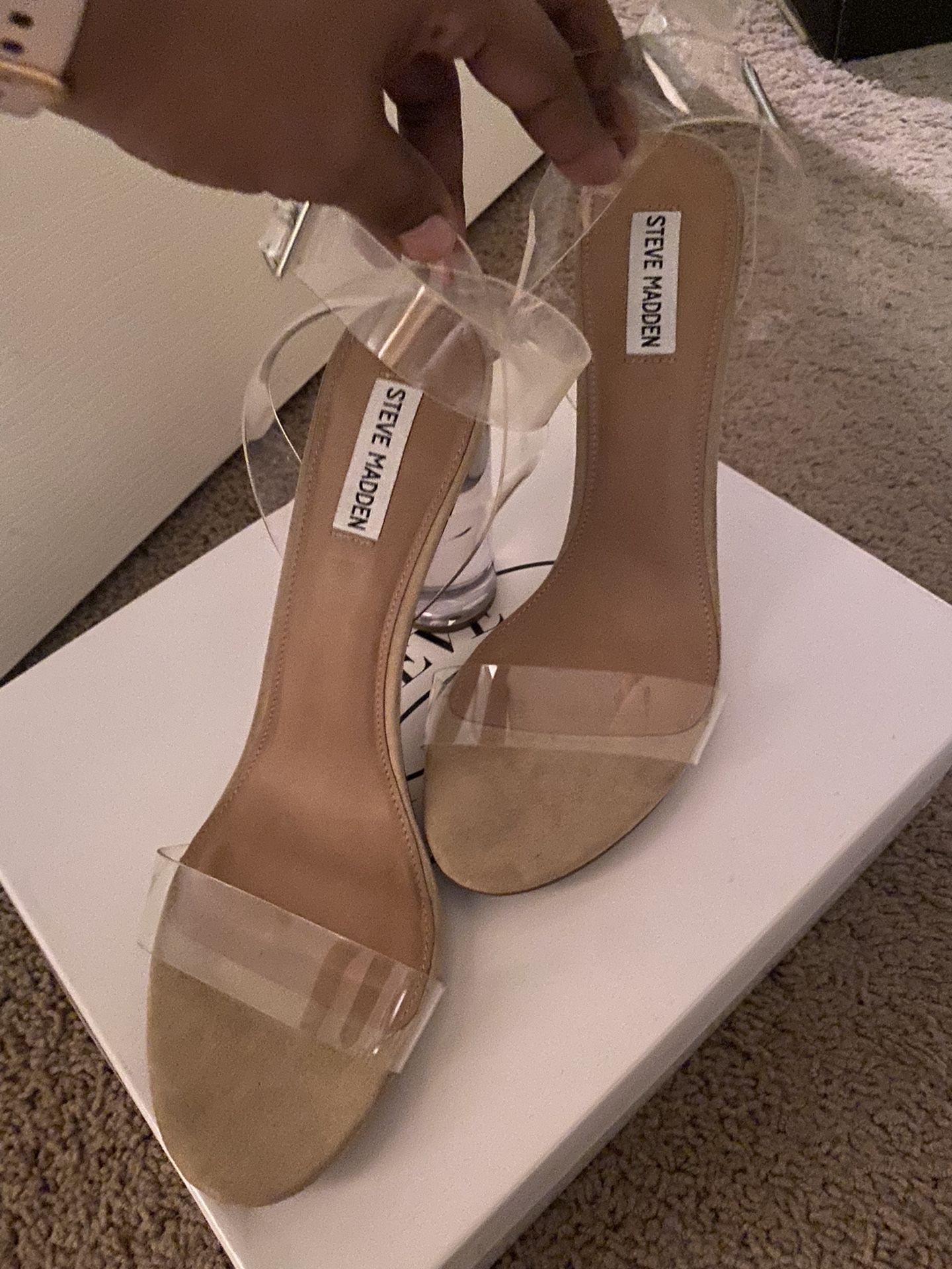 Steve Madden Clear Heels Size 11