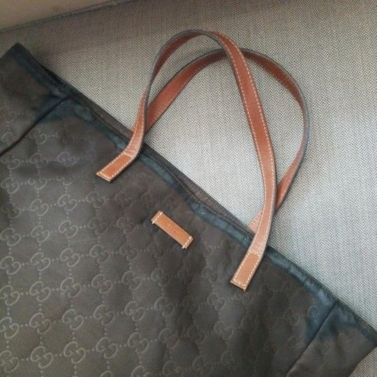 Authentic Gucci GG Monogram Supreme Nylon Tote Bag