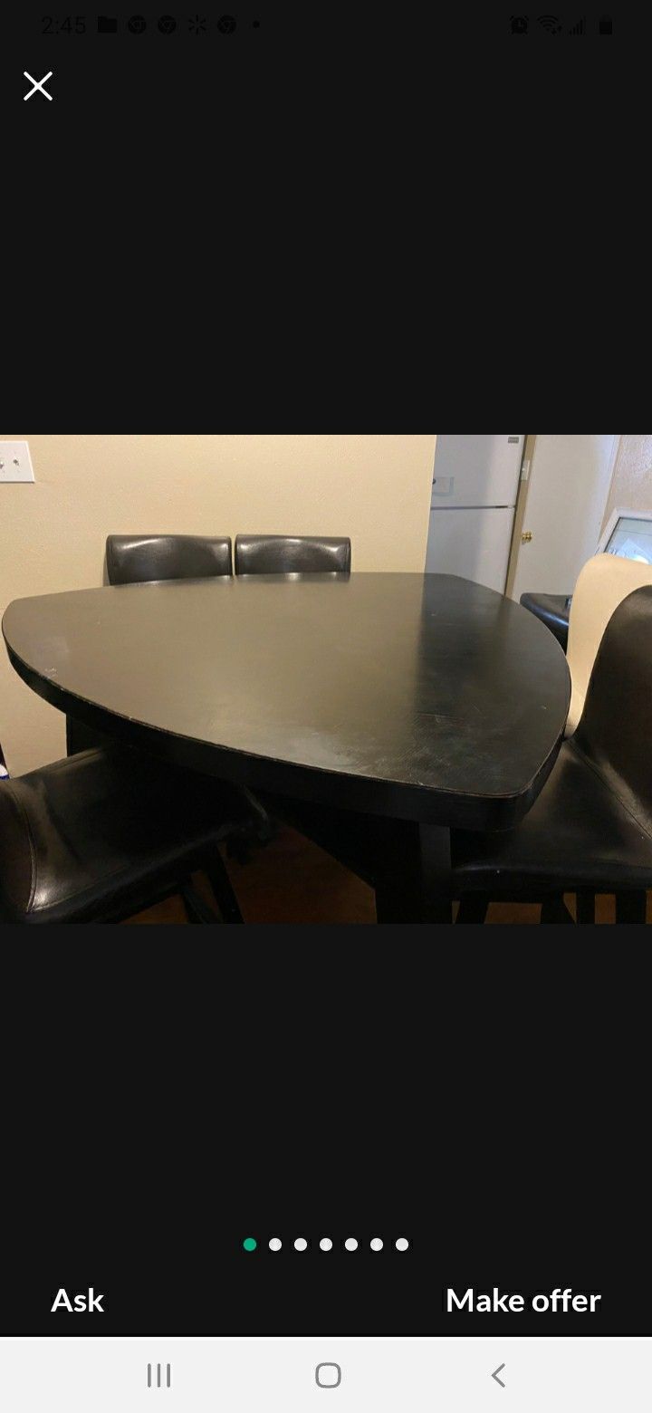 Contemporary Dining Table With Chairs And Bench