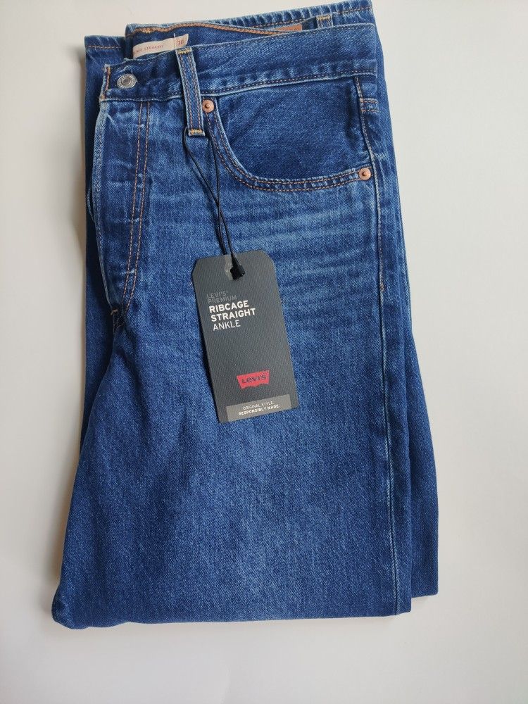 LEVI'S RIBCAGE STRAIGHT ANKLE Denim Jean's 30x27 NEW WITH TAGS!