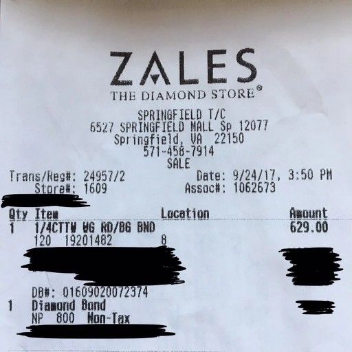 Zales Diamond Band 10K White Gold
