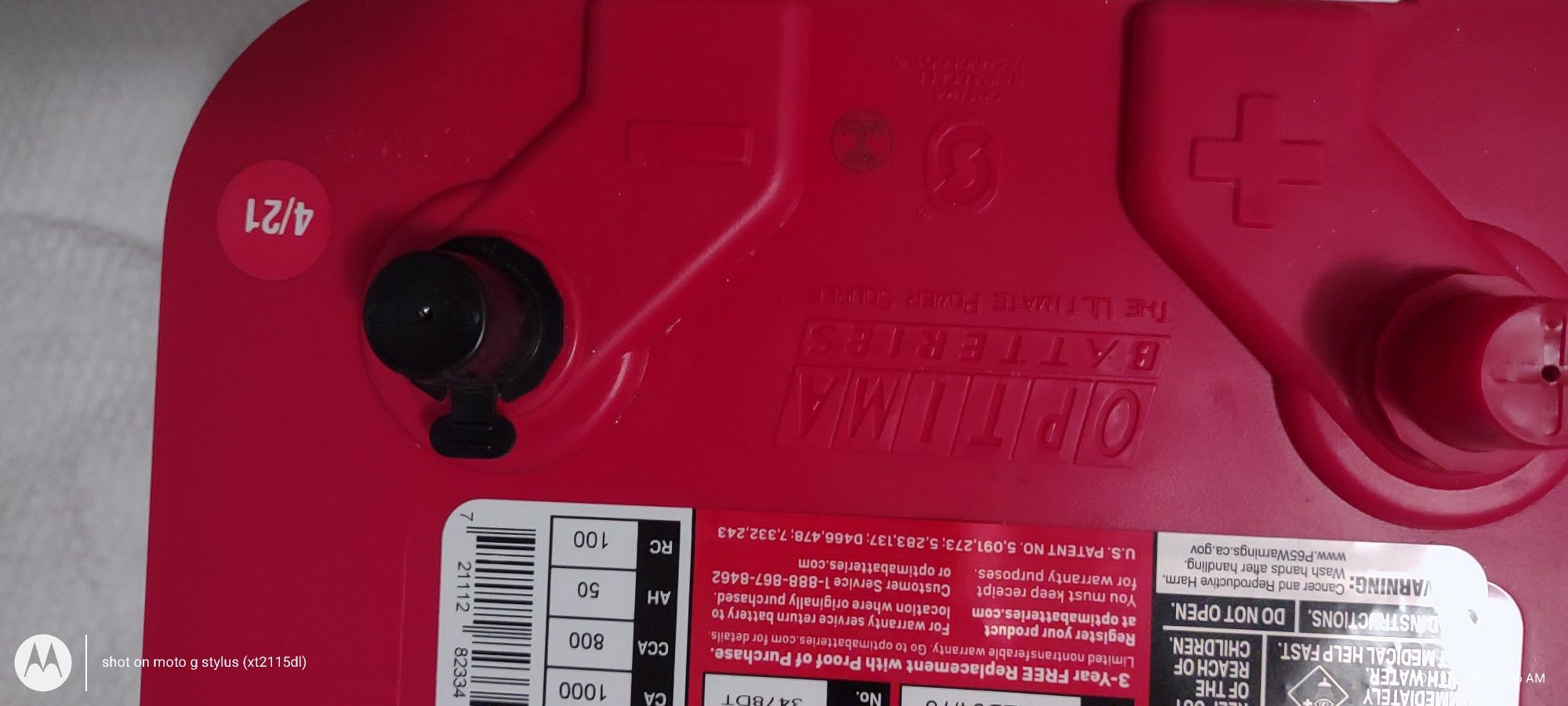 Optima Red Top