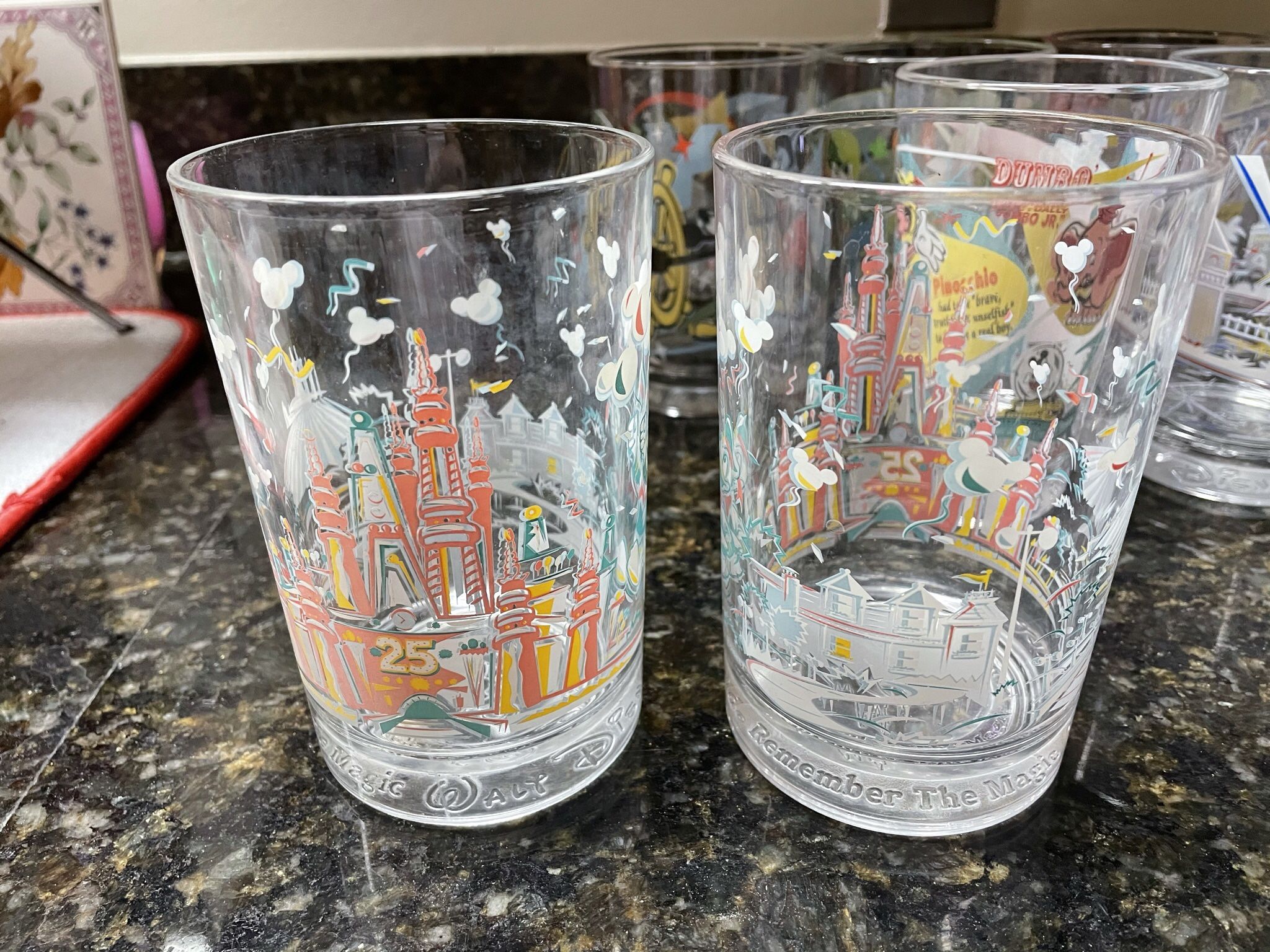 Disney Glasses Commemorative By McDonalds In The 1990s