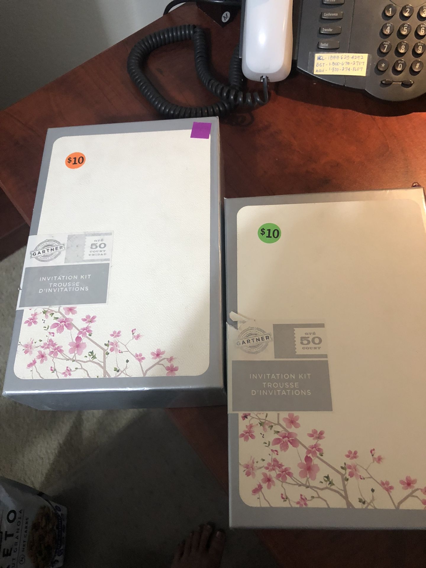 100 count blank invitations with envelopes