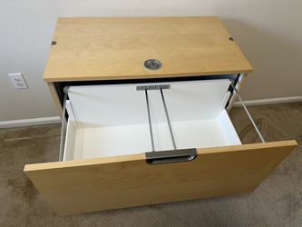 Ikea Galant 2-Drawer Lateral File Cabinet, Locking, White Oak   Thumbnail