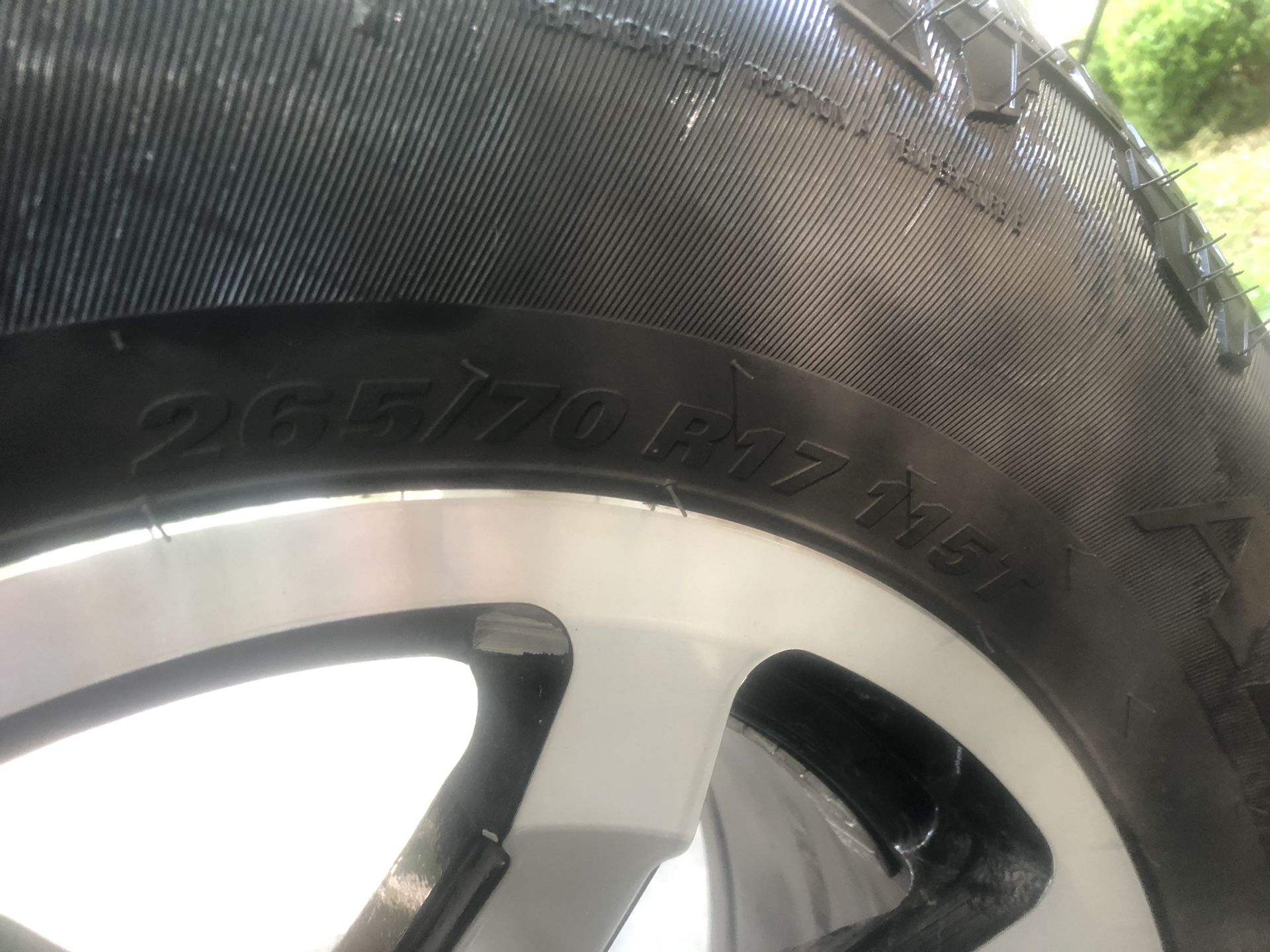 MOVING SALE MUST GO! 17” RIMS 265/70/17 ALL TERRAIN TIRES AND RIMS