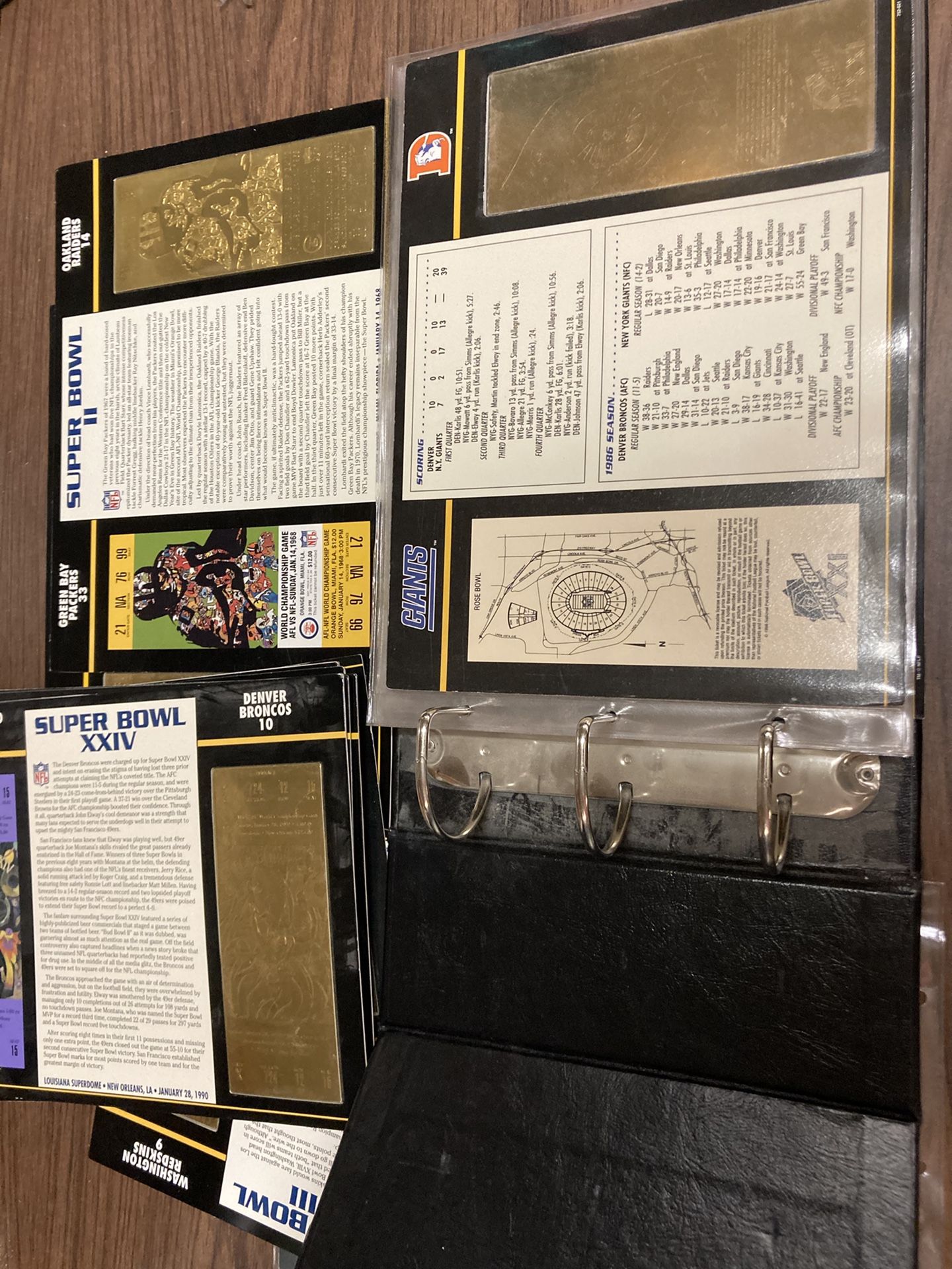 22kt Super Bowl Tickets 1970s & 1980s (1-31)