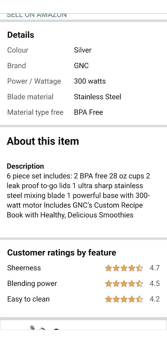 GNC On The Go Blender