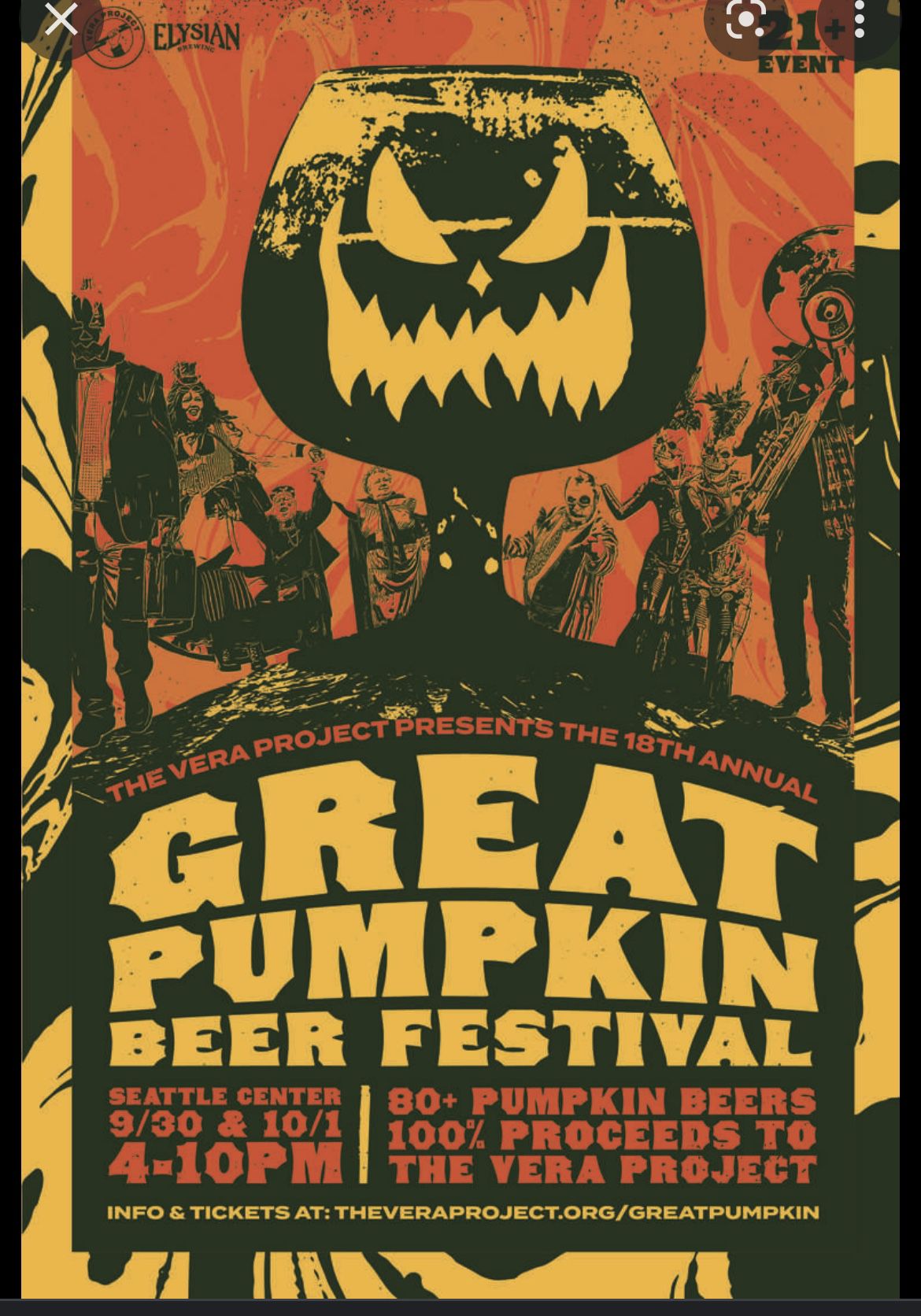 2 Tickets To The Great Pumpkin Beer Festival 