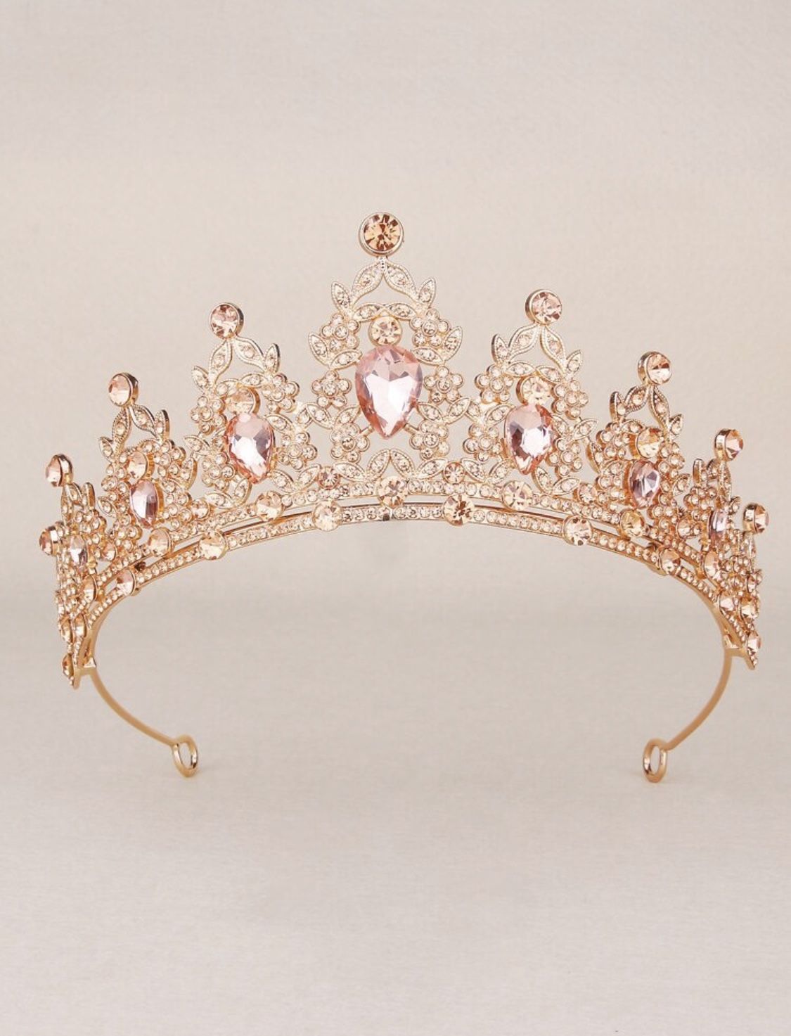 Rose gold Sparkle Rhinestone Crown Tiara