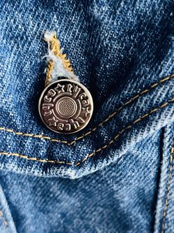 90's "B Kool" Denim Button Front Jacket Made in the USA   Bin n Thumbnail