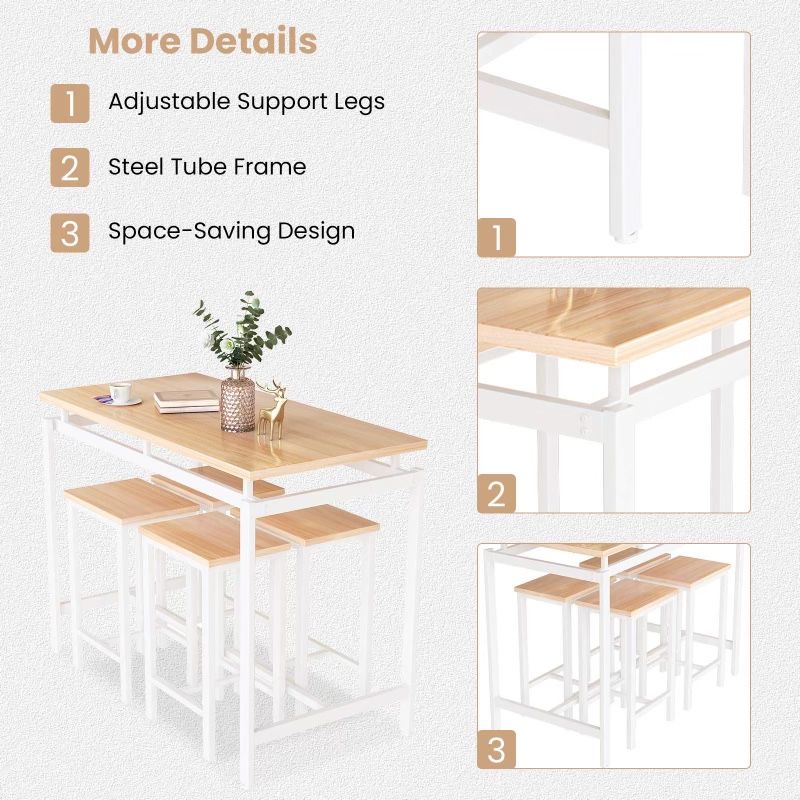 Piece Counter Table And Stools