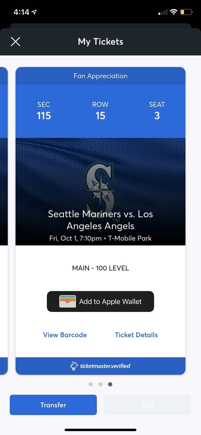 Mariners Tickets