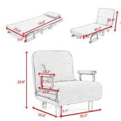 NEW Convertible Sofa Chair Thumbnail