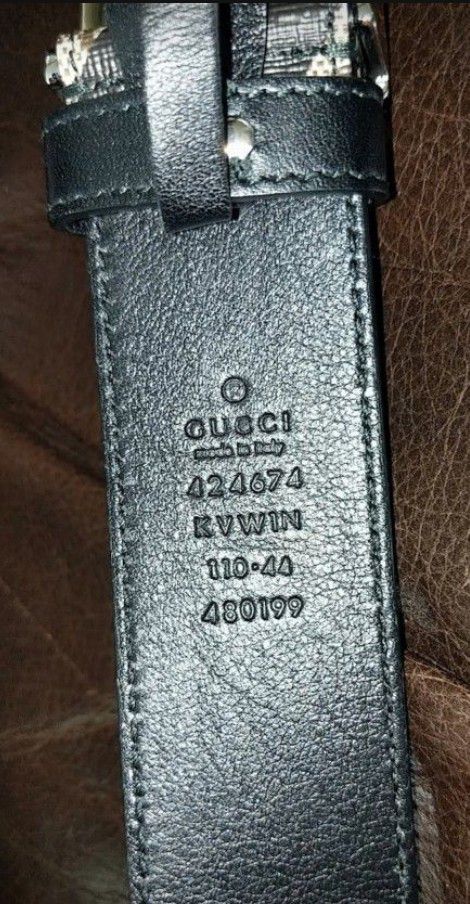 REAL MEN'S  GUCCI BELT SUPREME LEATHER, GREAT CONDITION 424674 SIZE 110-44  Taking  $ & Trades Something Of Same Value 
