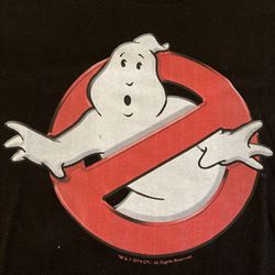 Brand New Ghost Busters Movie Logo On Front Black Tee Shirt Size Medium  Thumbnail