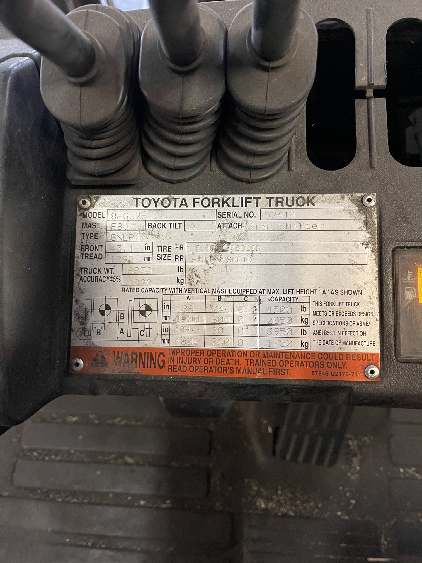 Toyota Forklift 2012 (Heavy) 