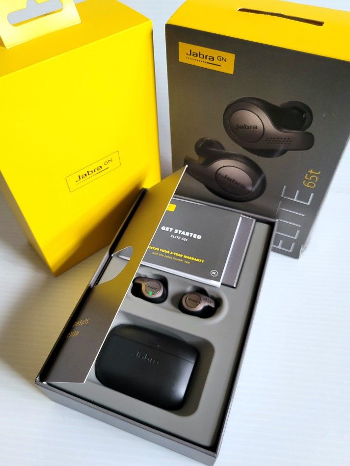 Jabra Elite 65t True Wireless Headphones Headset Titanium Black.
